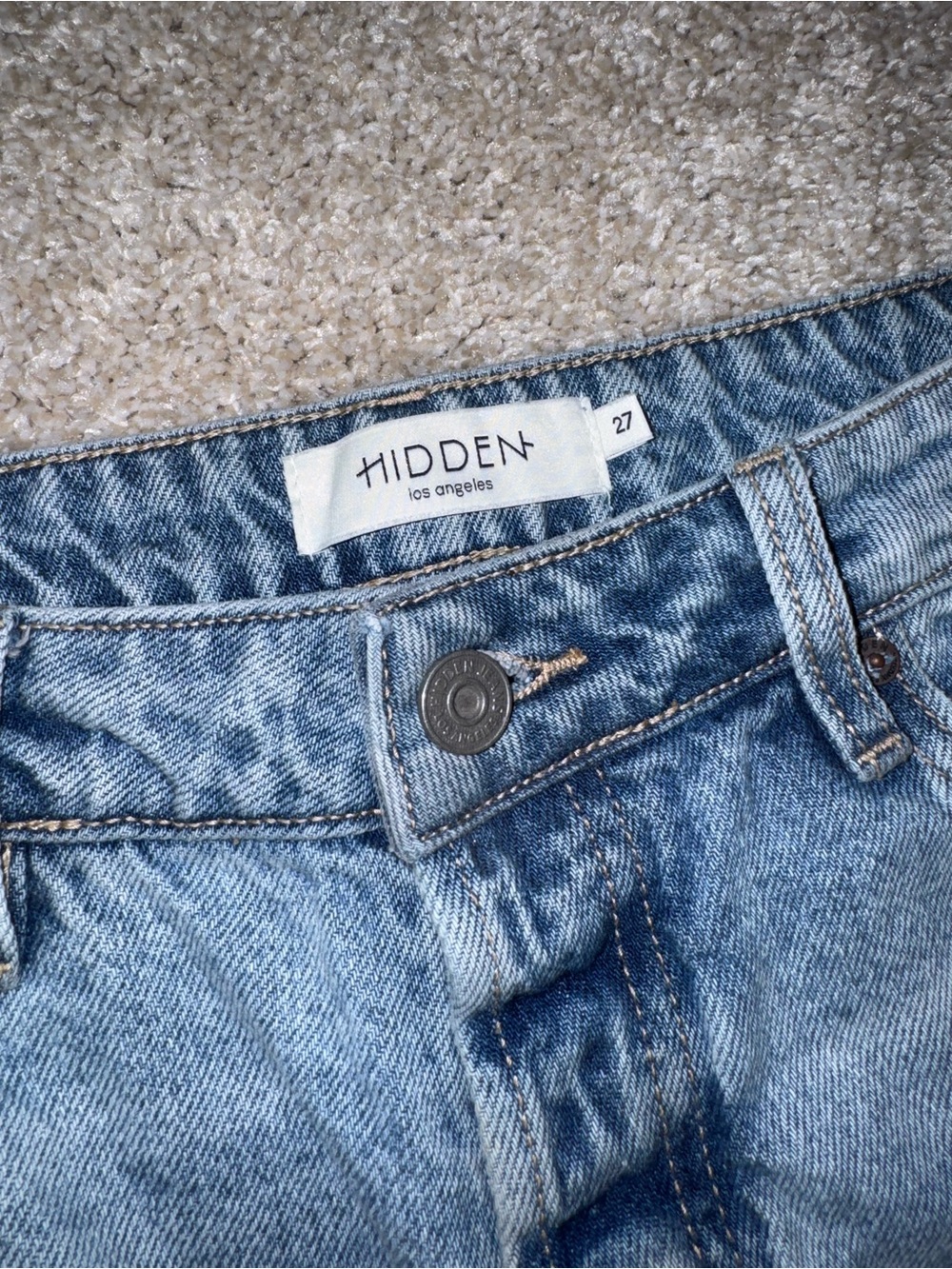 HIDDEN Tracey High Rise Straight Jeans
Button Fly